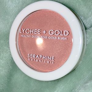 Seraphine botanicals Lychee + Gold healthy glow rose-gold blush
